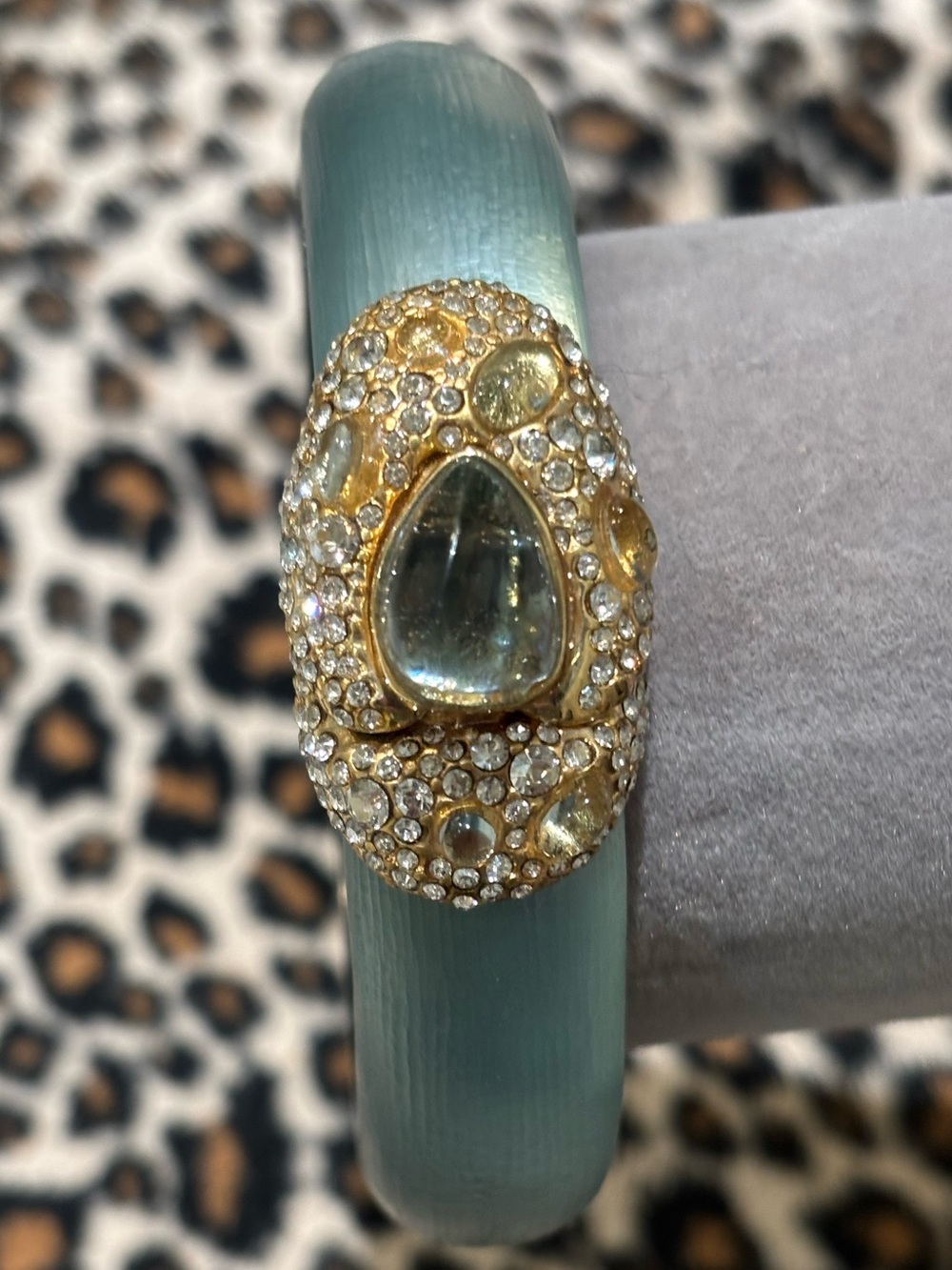 Alexis Bittar Bangle - Aqua Blue Lucite